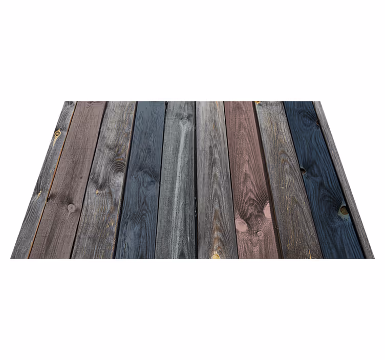 Tappeto vinile effetto legno assi rustiche scure - TenStickers