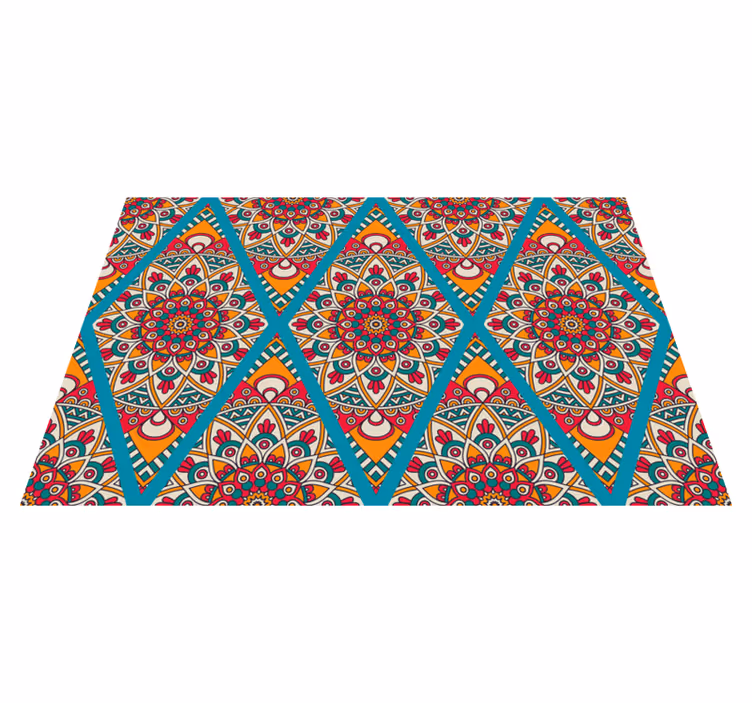 Tappeto vinile mandala concetto vivace e colorato - TenStickers