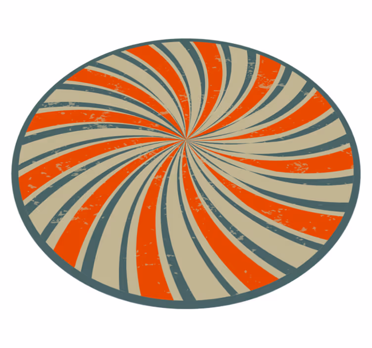 Tappeto vinile vintage disegno a spirale - TenStickers