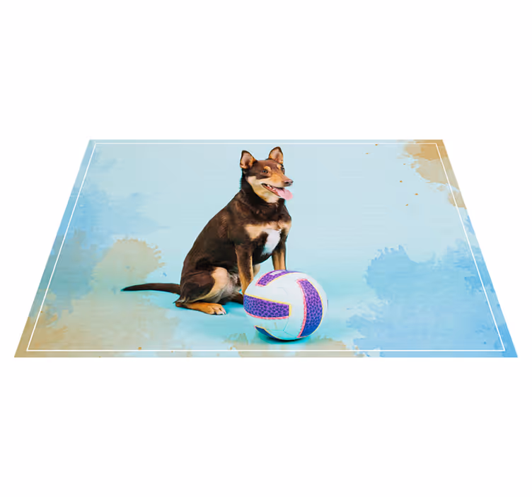 Tappeto vinile animali compagno canino giocoso - TenStickers