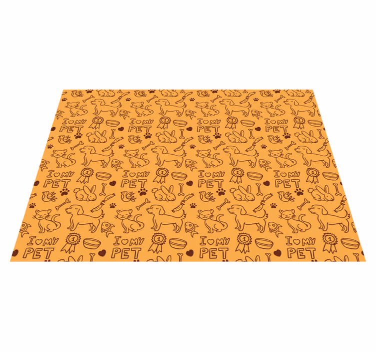 Tappeto vinile animali motivo amore per gli animali - TenStickers
