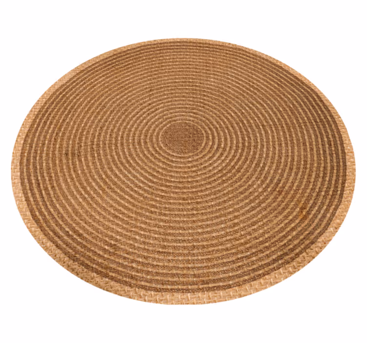 Tappeto vinile camera da letto tessitura circolare naturale - TenStickers