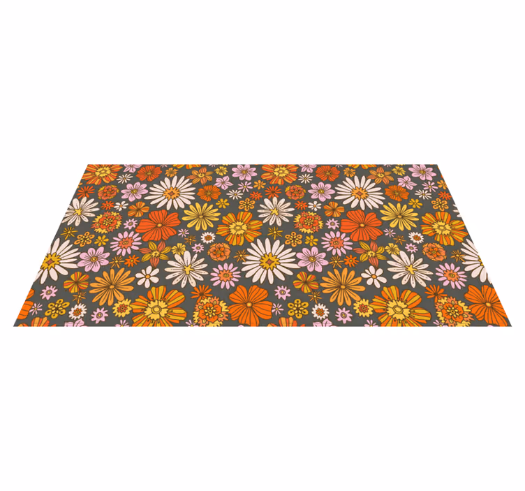 Tappeto vinile fiori set animato - TenStickers