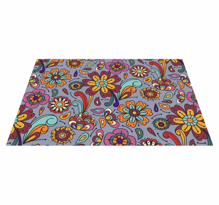 Tappeto vinile fiori motivi botanici vivaci - TenStickers
