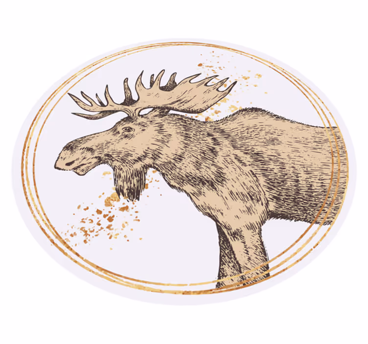 Tappeto vinile animali illustrazione di alce maestosa - TenStickers