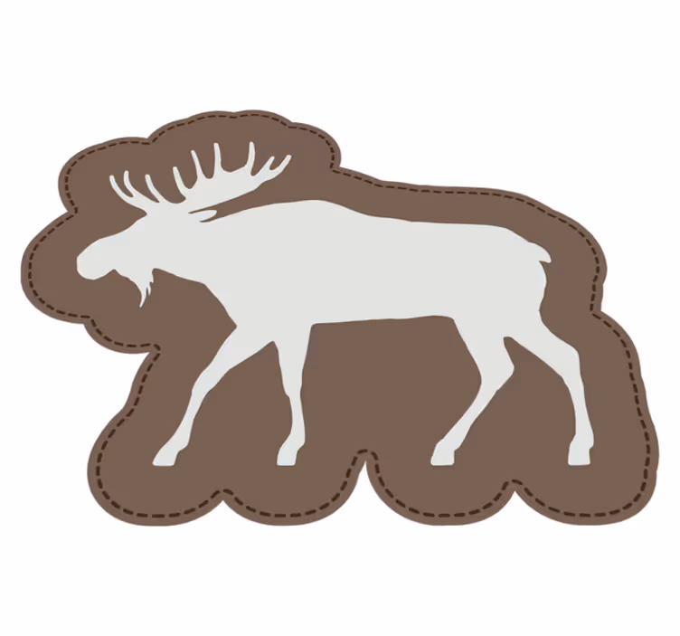 Tappeto vinile animali sagoma di alce - TenStickers