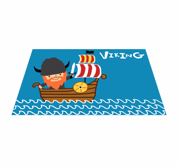 Tappeto vinile per bambini avventura vichinga - TenStickers