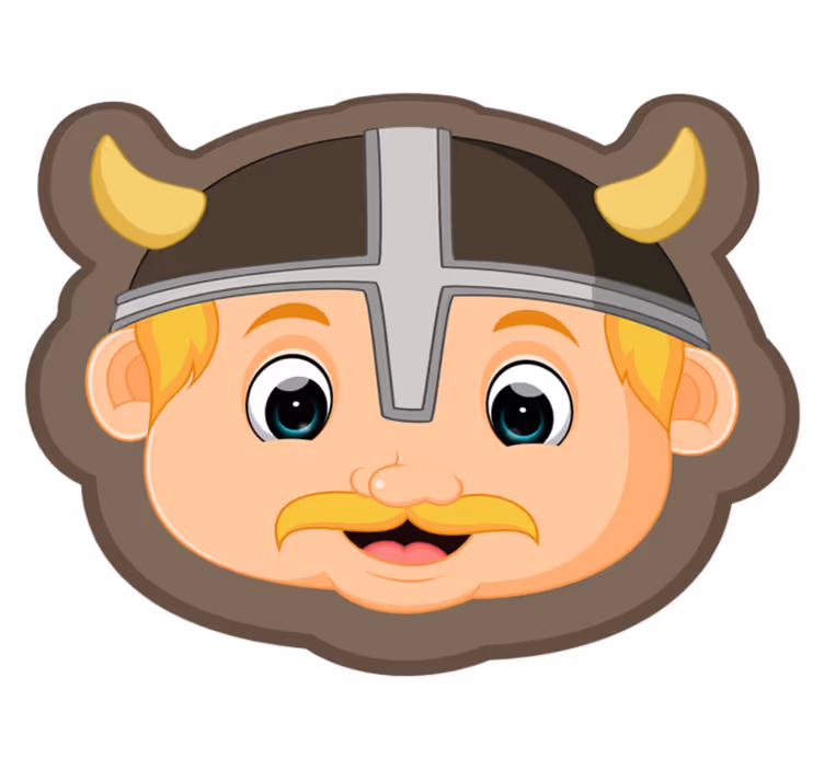 Tappeto vinile per bambini personaggio vichingo biondo - TenStickers