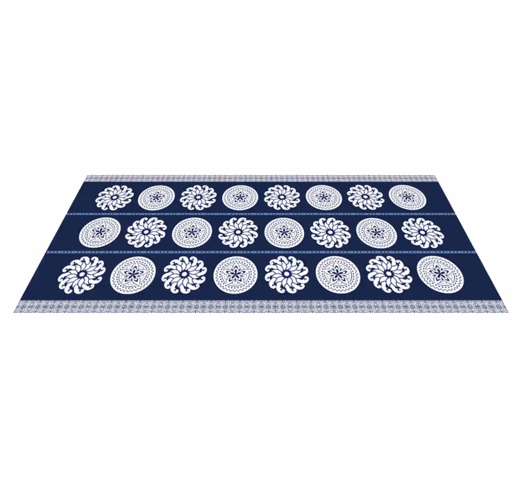 Tappeto vinile Mandala motivi blu navy - TenStickers
