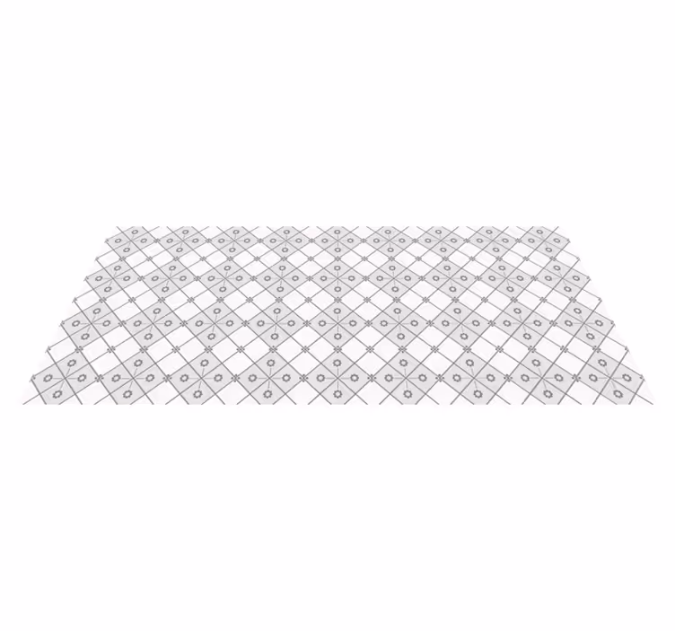 Tappeto vinile piastrelle geometria grigia - TenStickers