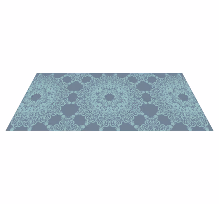 Tappeto vinile Mandala elegante motivo blu - TenStickers