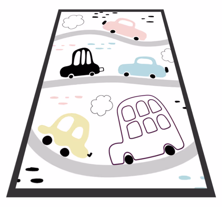 Tappeto vinile bebé strade scandinave - TenStickers