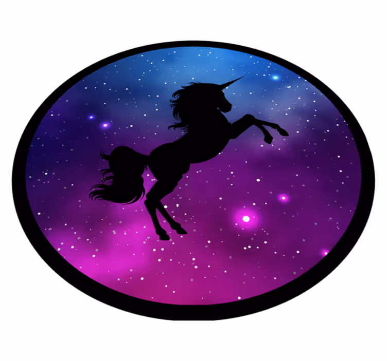 Tappeto vinile per bambini scena magica dell'unicorno - TenStickers
