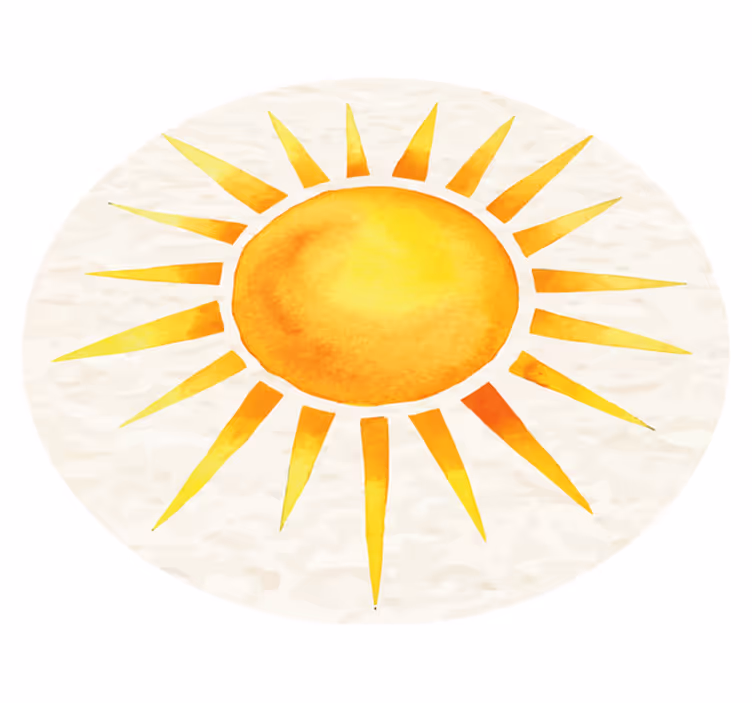Tappeto vinile natura esplosione di sole - TenStickers