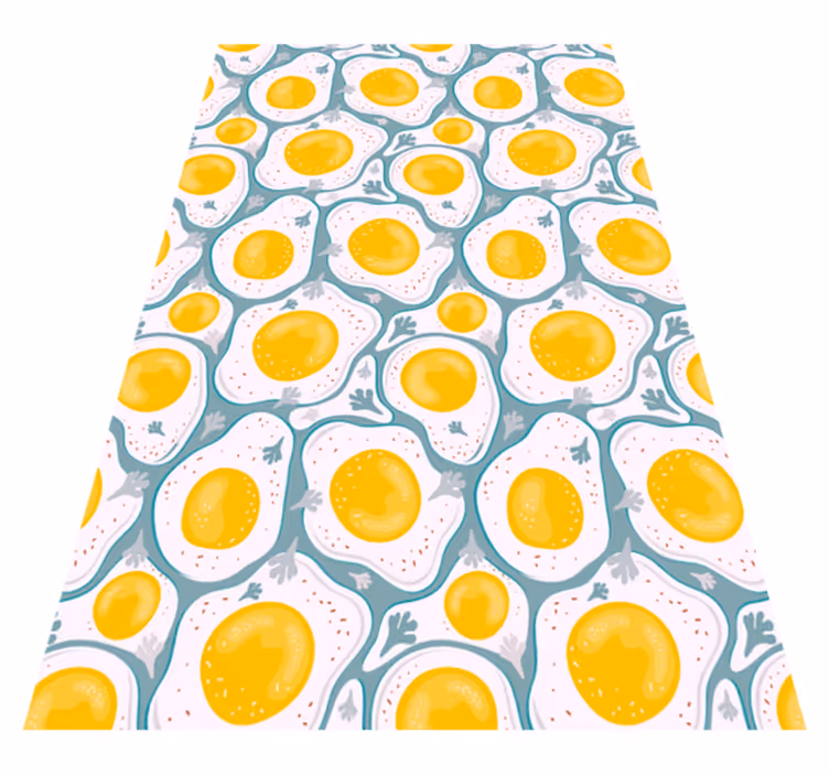 Tappeto pvc cucina modello di uovo soleggiato - TenStickers