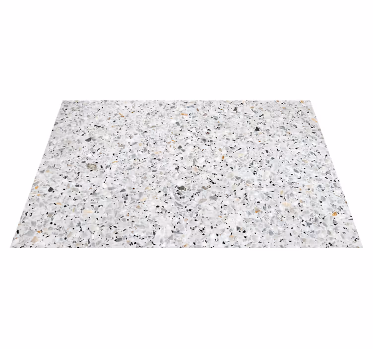 Tappeto in vinile con testi Terrazzo grigio - TenStickers