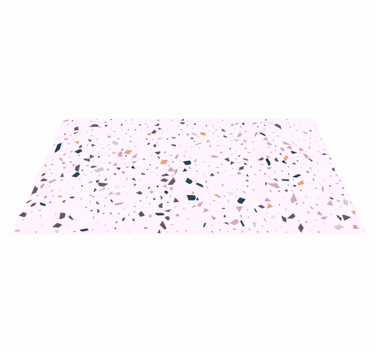 Tappeto vinile effetto marmo frammenti geometrici colorati - TenStickers