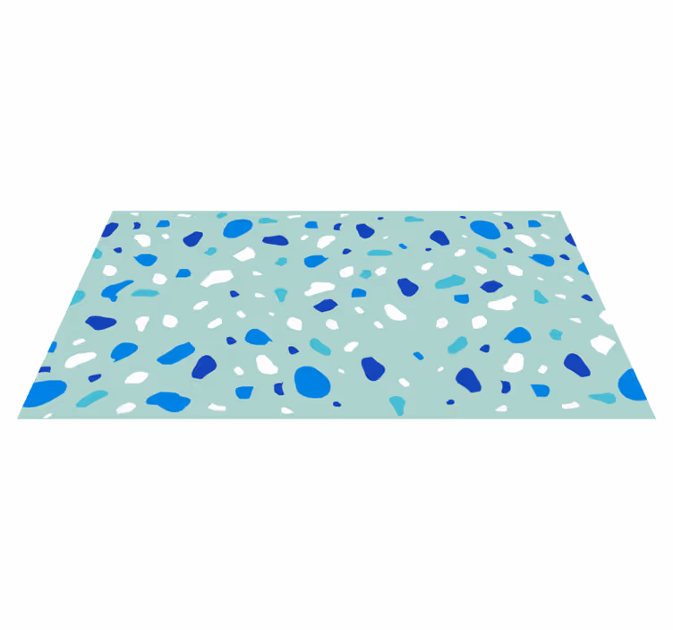 Tappeti vinile motivi terrazzo blu - TenStickers