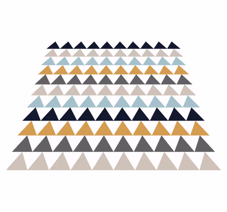 Tappeto vinile geometrico effetti di pattern triangolari - TenStickers