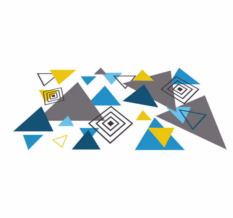 Tappeto vinile geometrico modello di triangoli astratti - TenStickers