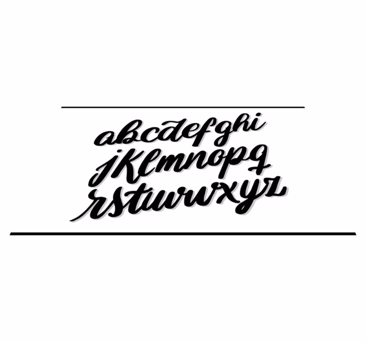 Tappeto vinile alfabeto lettere in bianco e nero - TenStickers