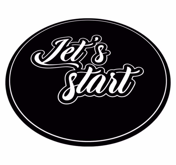 Tappeto vinile frase iniziamo la citazione - TenStickers