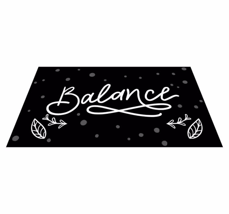 Tappeto vinile frase progettazione dell'equilibrio - TenStickers