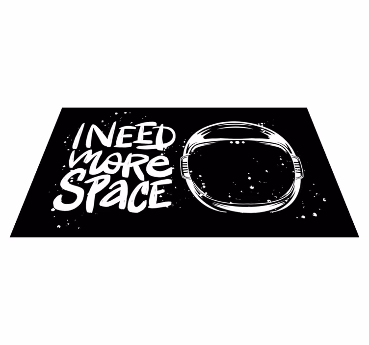 Tappeto vinile frase ho bisogno di spazio - TenStickers