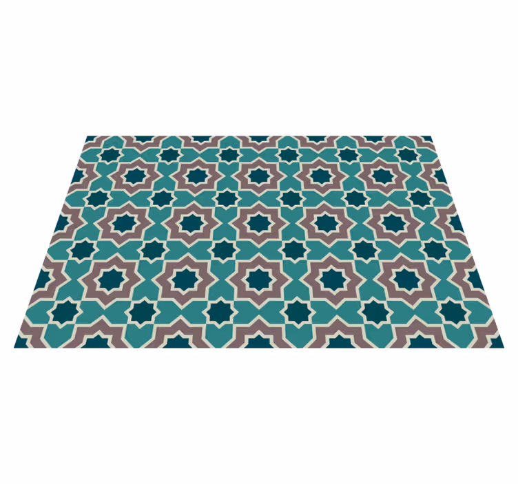 Tappeto vinile mosaico motivo a stelle - TenStickers