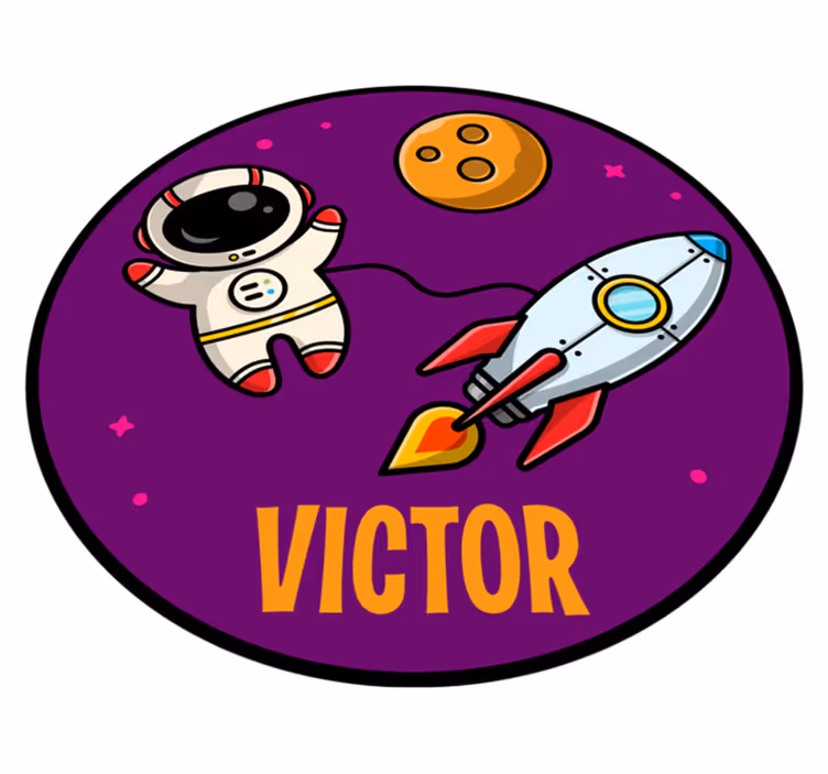 Tappeto vinile per bambini spedizione con nome - TenStickers