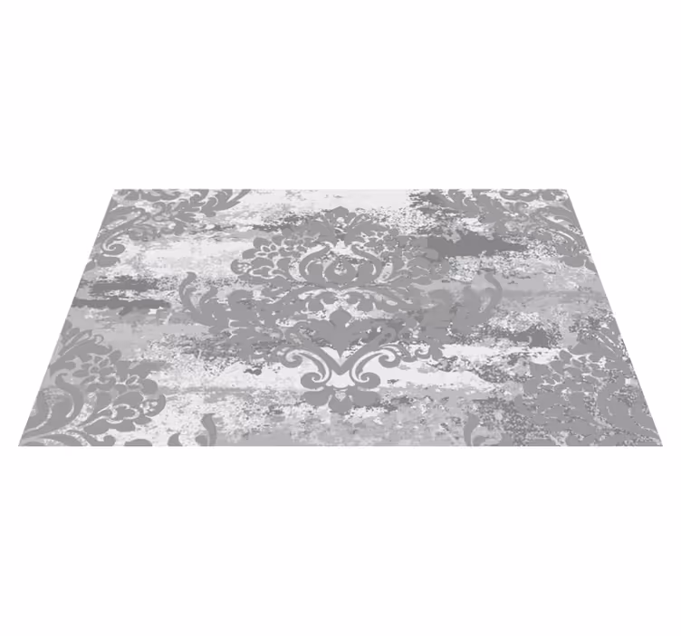Tappeto vinile effetto marmo eleganti vortici grigi - TenStickers