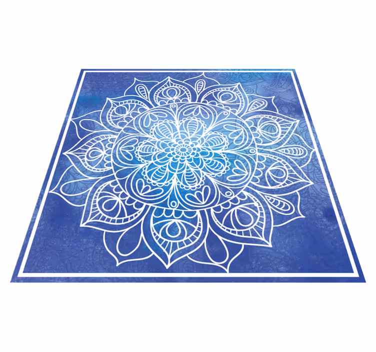 Tappeto vinile Mandala elaborato motivo floreale - TenStickers