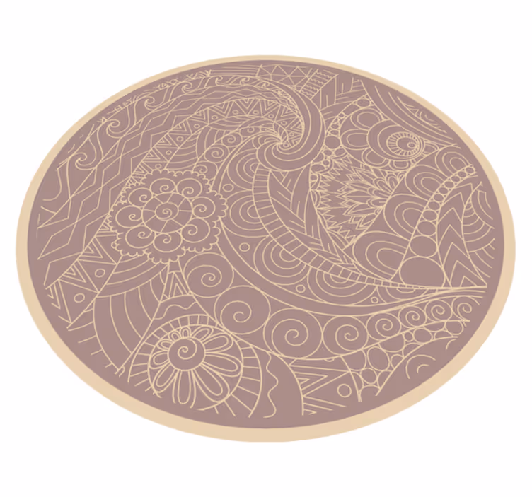 Tappeto vinile mandala motivo circolare intricato - TenStickers