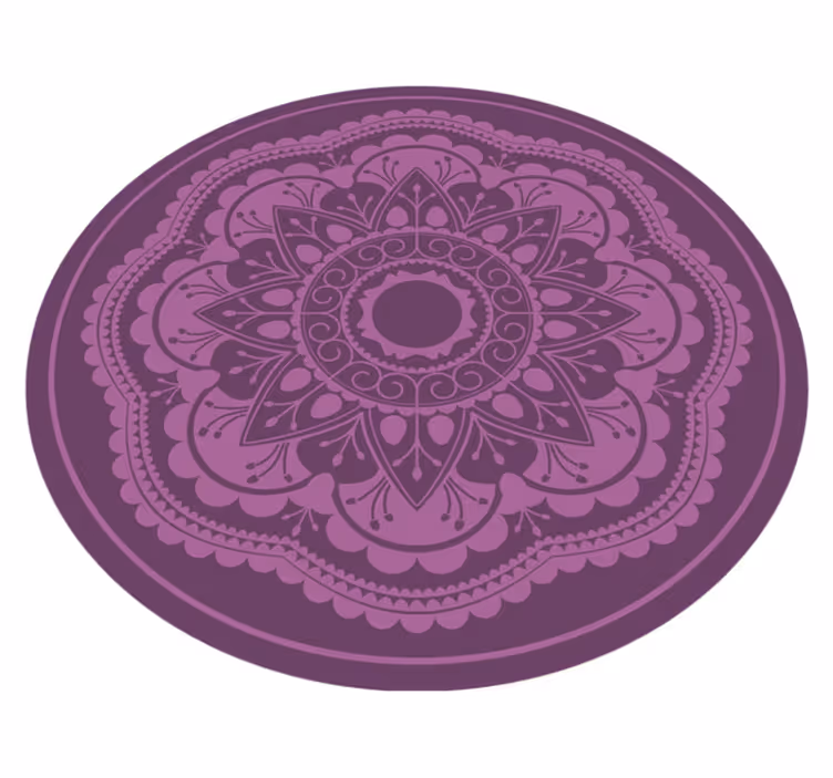 Tappeto vinile Mandala disegno circolare viola - TenStickers