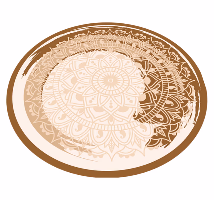 Tappeto vinile Mandala grazioso motivo beige - TenStickers