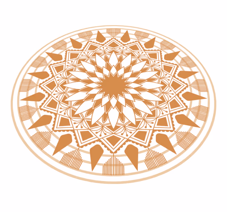 Tappeto vinile Mandala disposizione geometrica complessa - TenStickers