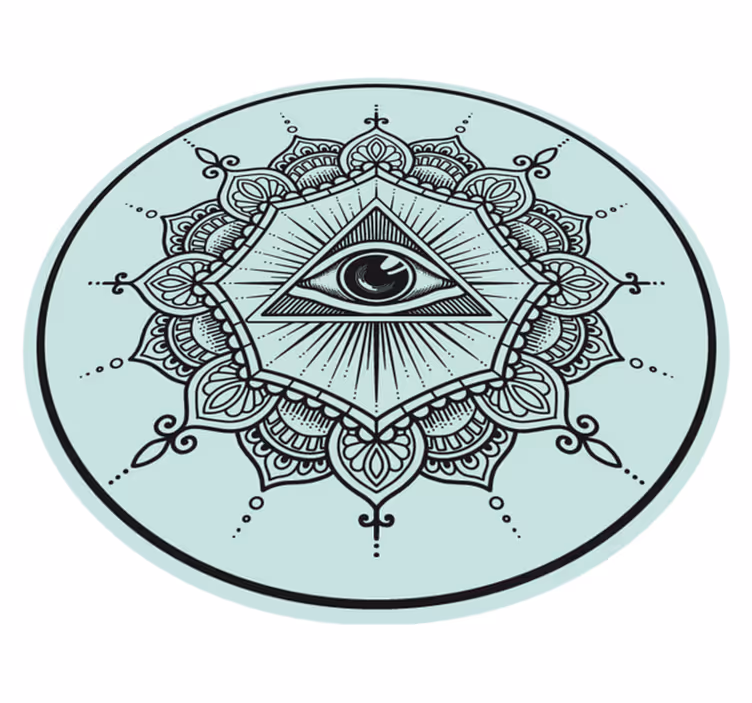 Tappeto vinile Mandala occhio onniveggente - TenStickers