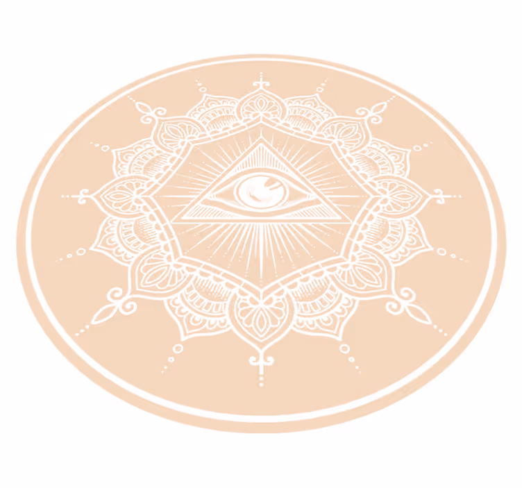 Tappeto vinile Mandala occhio beige onniveggente - TenStickers