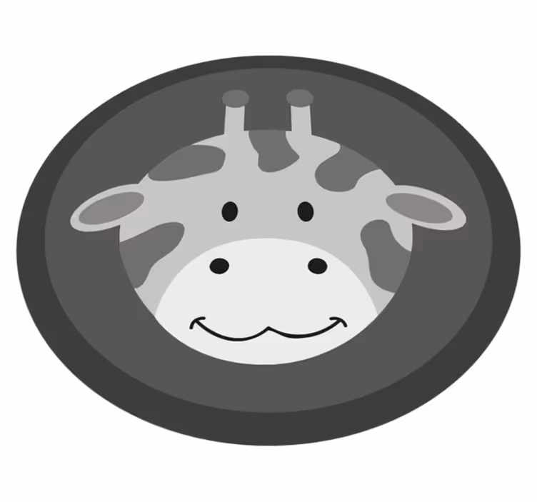 Tappeto vinile bebé cucciolo di giraffa grigio - TenStickers