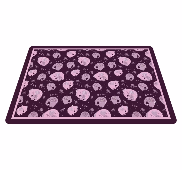 Tappeto vinile per bambini dolci sogni di elefante - TenStickers