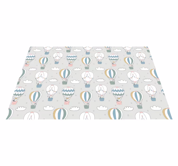Tappeto vinile per bambini palloncini grigi gonfiabili - TenStickers
