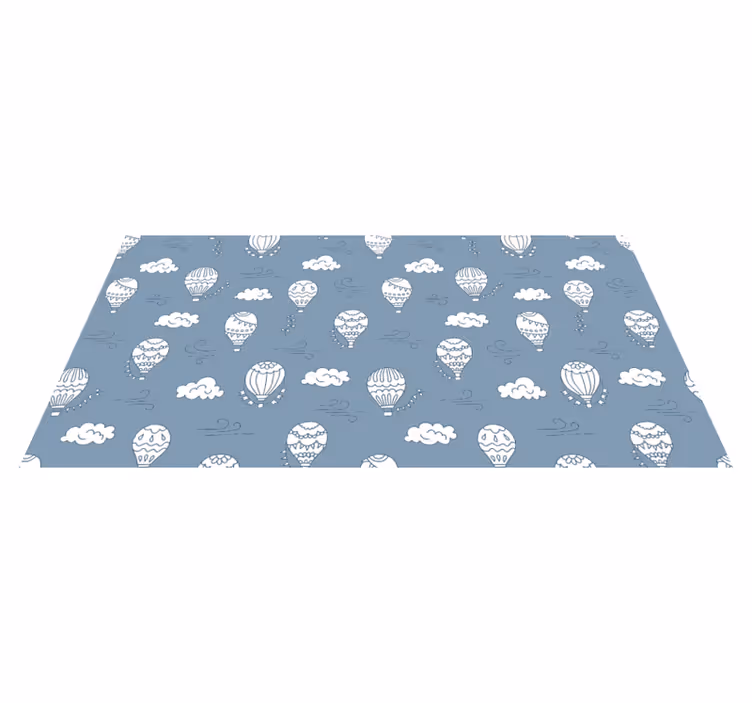Tappeto vinile per bambini palloncini bianchi e blu - TenStickers