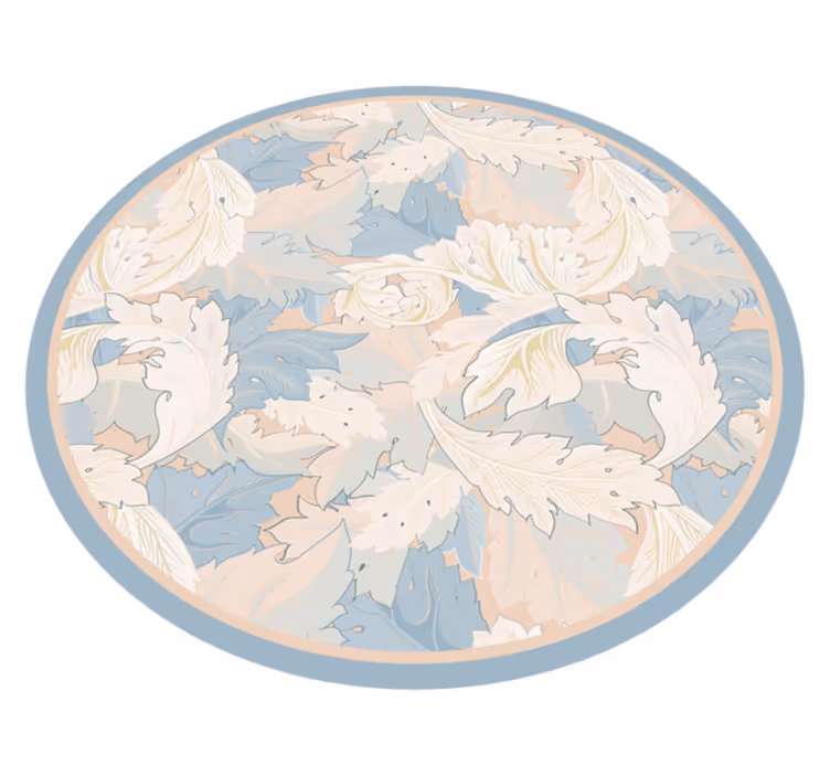 Tappeto vinile fiori motivo a foglia morbida - TenStickers