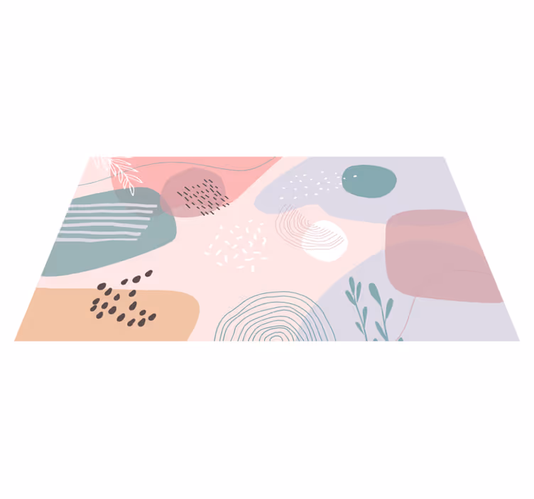 Tappeto vinile moderno forme morbide astratte - TenStickers