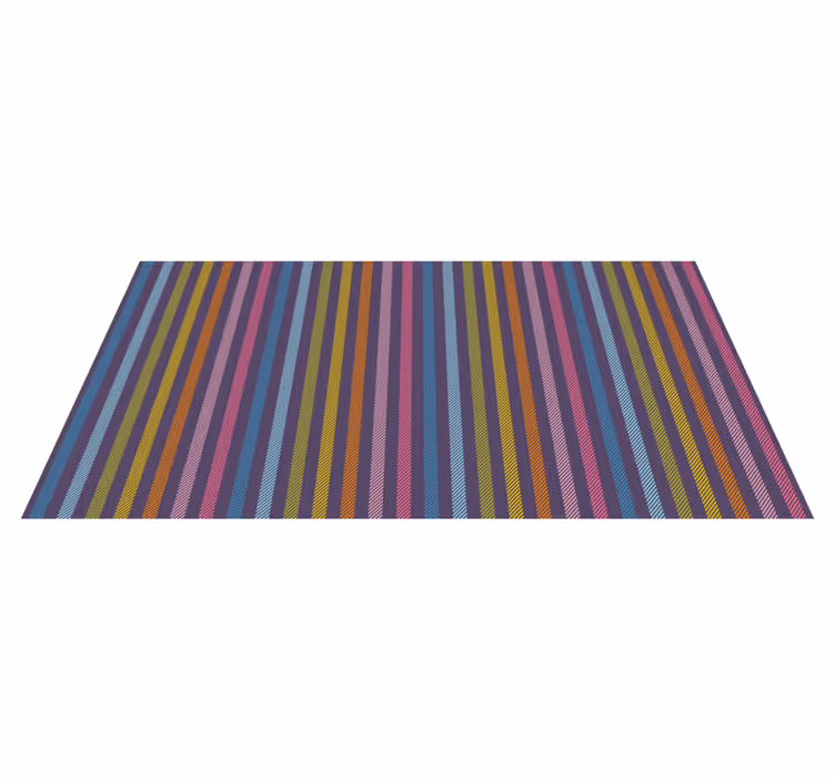 Tappeto vinile strisce sottili linee multicolori - TenStickers