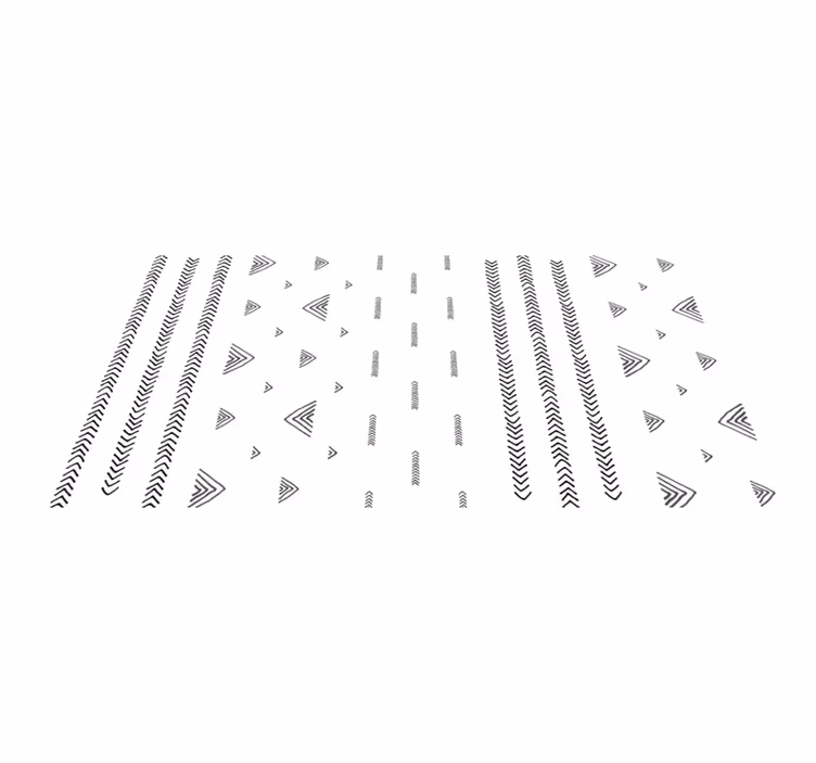 Tappeto vinile etnico motivi geometrici contemporanei - TenStickers