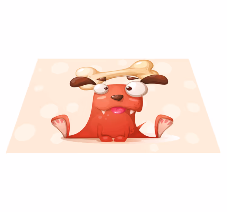 Tappeto vinile bebé cucciolo allegro - TenStickers