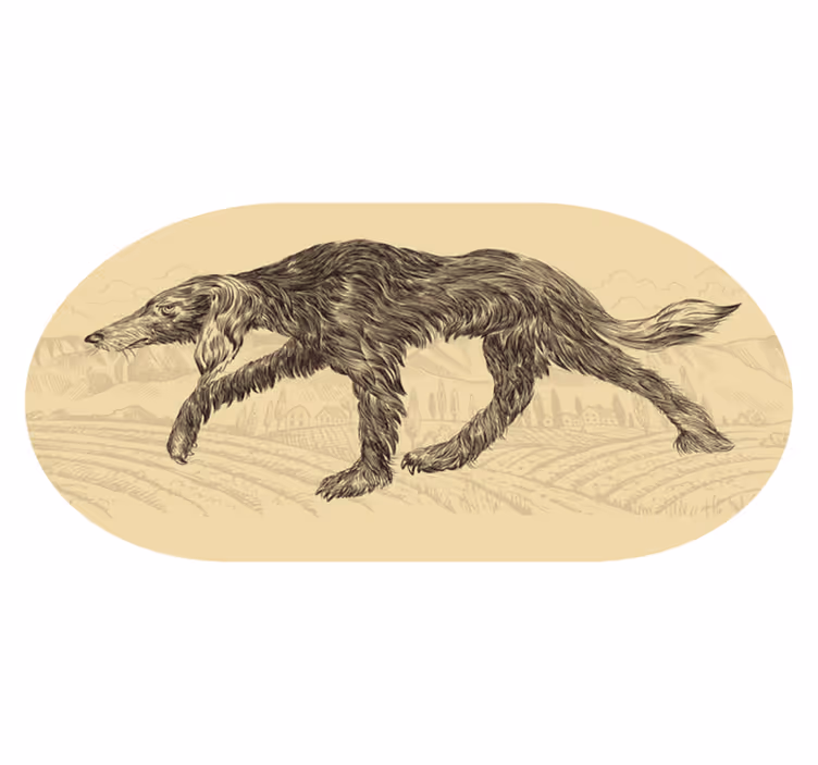 Tappeto vinile animali elegante sagoma canina - TenStickers