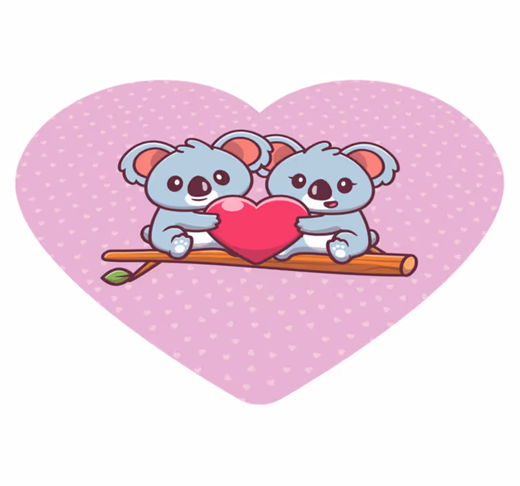 Tappeto vinile per bambini con adorabili koala abbracciati - TenStickers