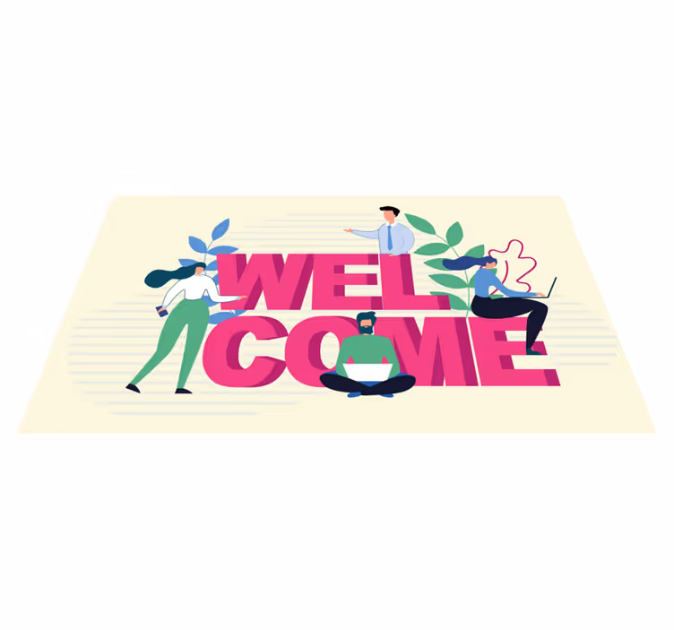 Tappeto vinile ufficio benvenuto professionale - TenStickers